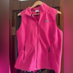 Vineyard Vines Hot Pink Fleece Zip Up Vest